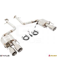 Musa/Meisterschaft Stainless Steel GTS Ultimate Performance Exhaust With 4x102mm Round Tips Lexus GS-F 16-17 - LE0321506