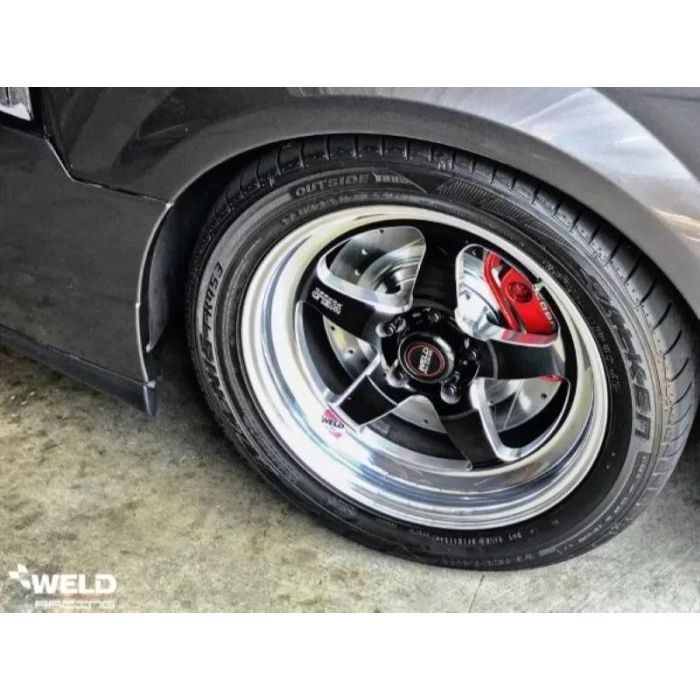 wel71MB-510N75C Weld S71 15x10 / 5x120mm BP / 7.5in. BS Black Wheel (Medium Pad) - Non-Beadlock JP店 Weld S71 Wheel 15x10 5x120 51mm Black Center - Polished Shell
