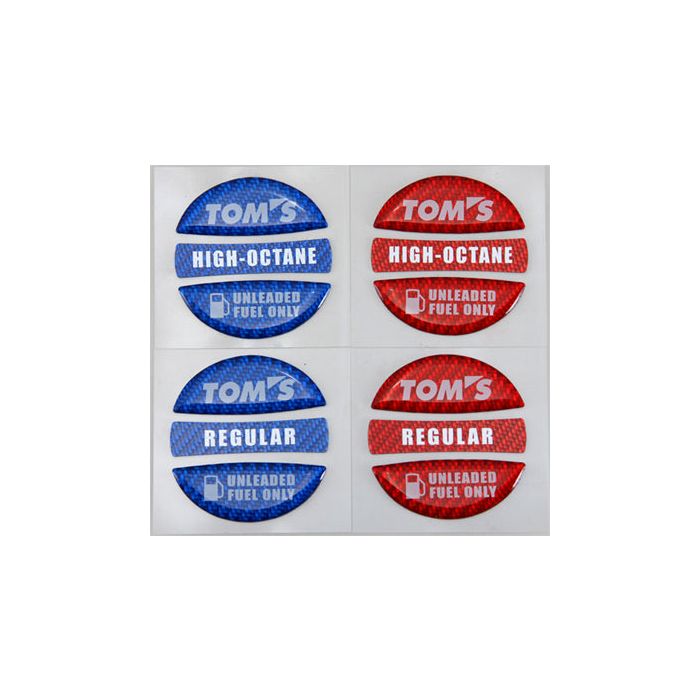TOM'S Racing Fuel Cap Garnish Sticker Regular Octane / Blue Color