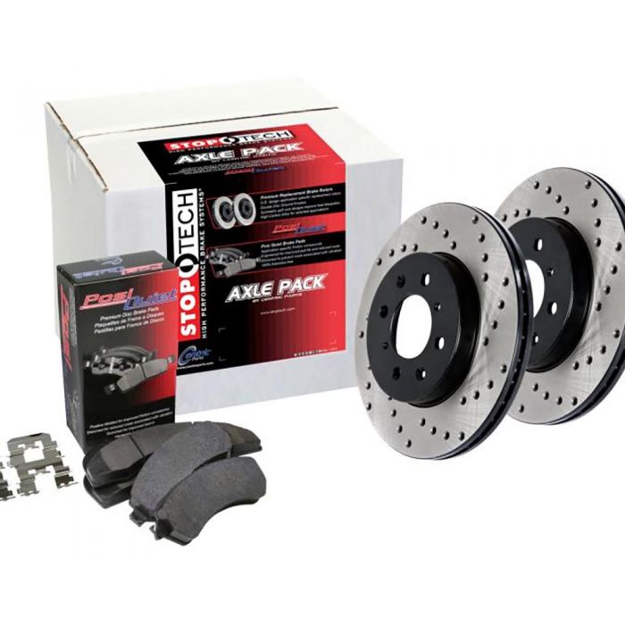 Front Stoptech 939.44023 Street Axle Pack Drilled